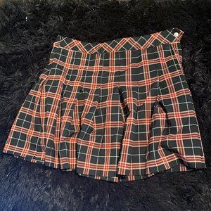 Red & Black Plaid Skirt
